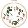 Embroidery pack strawberry wreath pre-drawn
