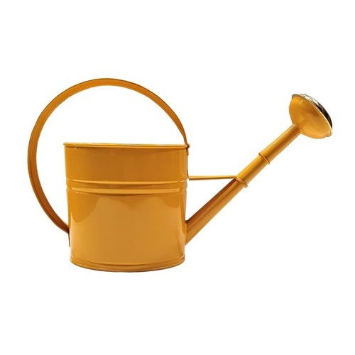 Oval Watering Can with Rose, Mustard Yellow 4 L