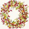 Rose Hip Wreath Cream Lunch Napkin