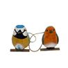 Hanging Wooden Bird Decoration – Blue Tit or Robin