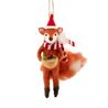 Fox with Mince Pie Felt Christmas Decoration