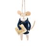 Astrologer Mouse Felt Christmas Decoration