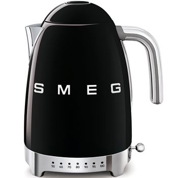 Vattenkokare 1,7L med temperaturinst. Smeg 50's Style svart