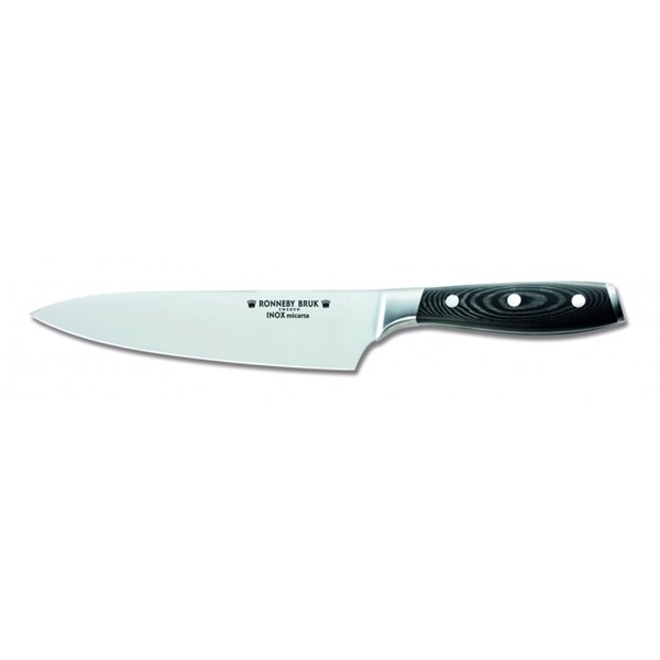 Kockkniv fransk 20 cm Ronneby Bruk INOX Micarta rostfri/svart
