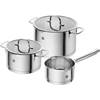Grytset 3-delar + 2 lock Zwilling® True Flow rostfri, silver, glas