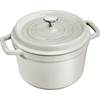 Gryta/Cocotte rund 24 cm, 4,8l Staub vit tryffel