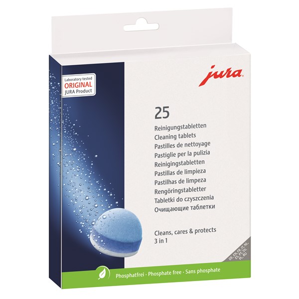 Rengöringstabletter 25-pack 3-fas JURA CLARIS