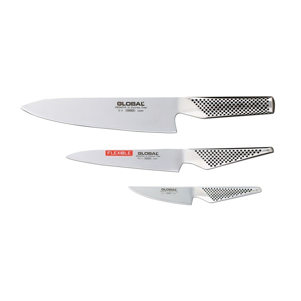 Knivset 3-delar G-2, GS-1, GS-11 Global Classic rostfri
