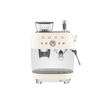 Espressomaskin manuell m kaffekvarn Smeg 50's Style creme