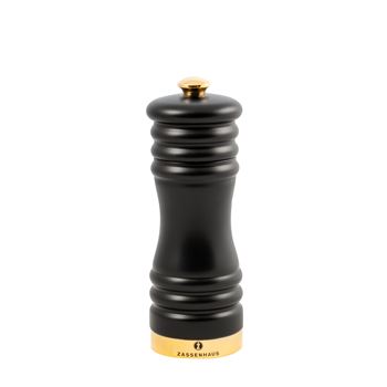 Pepparkvarn matt 15 cm Zassenhaus Munchen svart guld