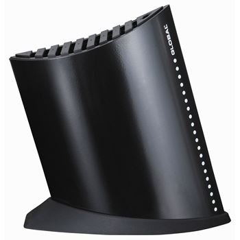 Knivblock f 9 knivar+skärpstav, h=27cm Global svart