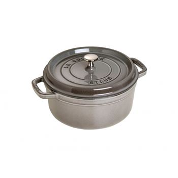 Gryta/Cocotte rund 24 cm, 3,8l Staub grå
