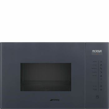 Mikrovågsugn inb. Smeg Linea grå