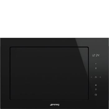 Mikrovågsugn 25L inb. Smeg svart