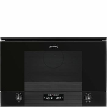 Mikrovågsugn inb. Smeg Linea svart