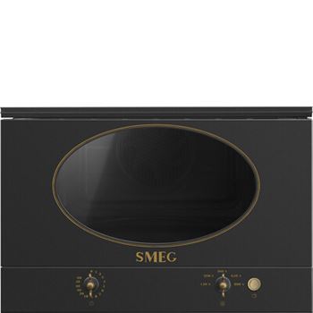 Mikrovågsugn 23L inb. Smeg Colonial antracit