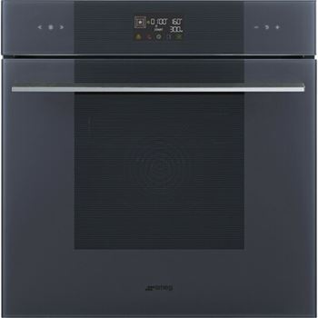 Mikrovågsugn 68L inb. Smeg Linea grå
