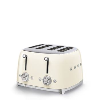 Brödrost 4 skivor, 4 breda brödfack Smeg 50's Style creme