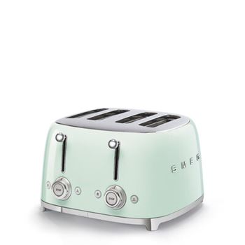 Brödrost 4 skivor, 4 breda brödfack Smeg 50's Style pastellgrön