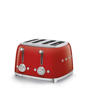 Brödrost 4 skivor, 4 breda brödfack Smeg 50's Style röd