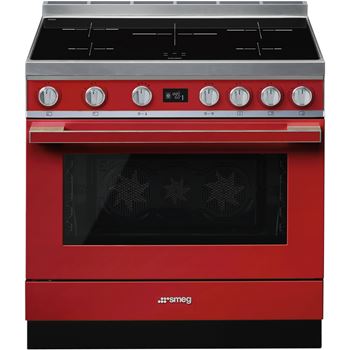 Spis 90 cm Smeg Portofino röd