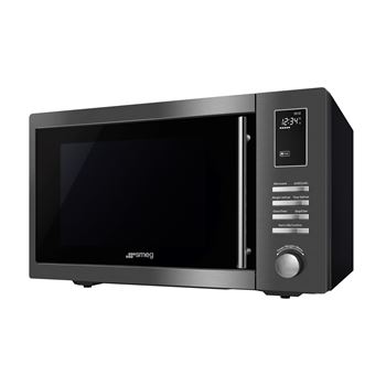 Mikrovågsugn 25L Smeg svart rostfri