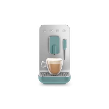 Espressomaskin m mjölkskummare Smeg smaragdgrön