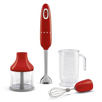 Stavmixer m tillbehör Smeg 50's Style röd