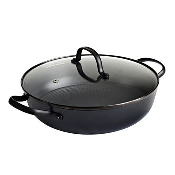 Traktörpanna 26 cm m glaslock Satake svart