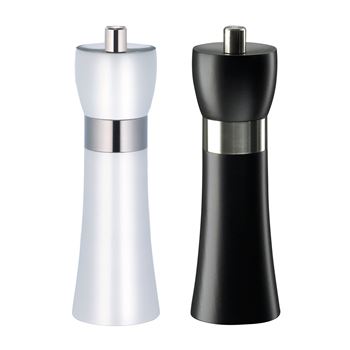 Salt- & pepparkvarn 18cm Zassenhaus Hamburg svart/vit