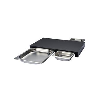Skärbräda med 2st låda 49,5x32,5 cm Continenta Duracore svart