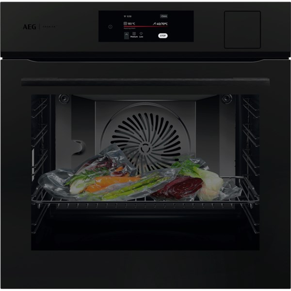 Inbyggnadsugn 70L SteamPro CookSmartTouch Wi-Fi PO8000ST AEG Zukunft mattsvart