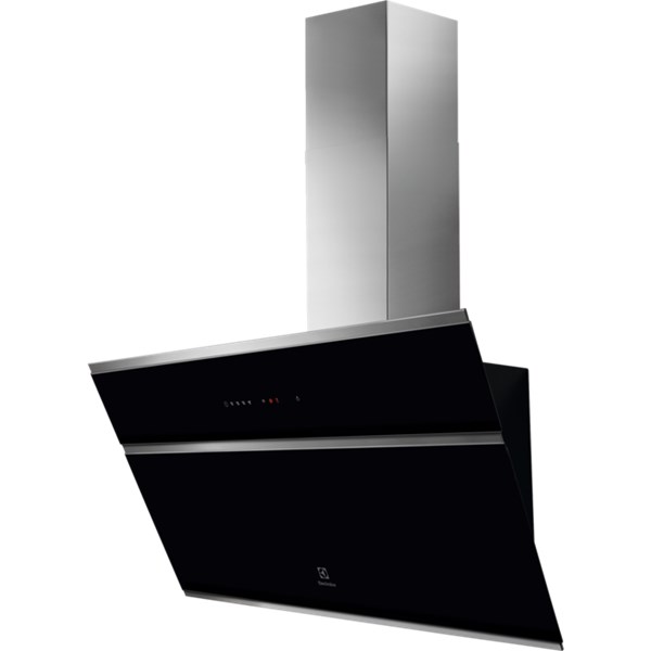 Köksfläkt väggh. 90 cm vertikal EFV719K Electrolux Intuit svart