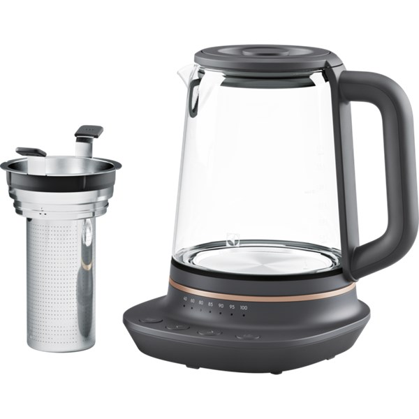 Vattenkokare 1,7L med temp. inst. E7GK1-8BP Electrolux Explore 7 glas/black pearl