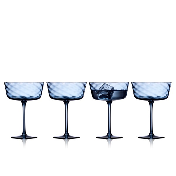Champagneskål  35 cl 4 st Lyngby Glas Vienna blå