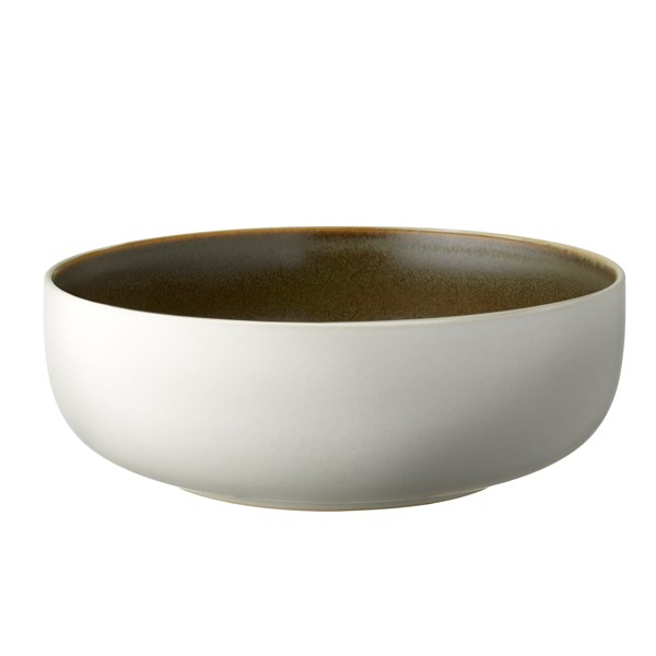 Salladsskål North 25 cm Studio Round matte white/matte moss