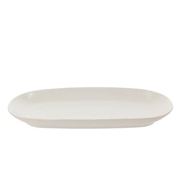 Serveringsfat Elstra 35,5 x 18,8 x 3,5 cm Stengods  Villa Collection offwhite