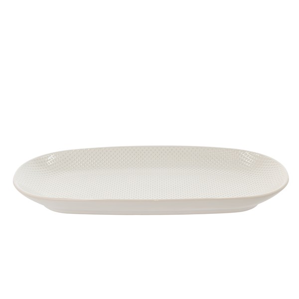 Serveringsfat Elstra 35,5 x 18,8 x 3,5 cm Stengods  Villa Collection offwhite