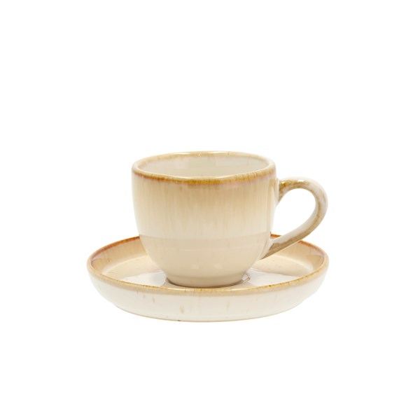 Espresso med fat 7 cl Bitz gräddvit