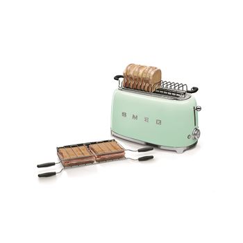 Brödrost 4 skivor, 2 breda brödfack Smeg 50's Style pastellgrön