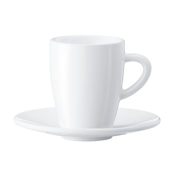 Espressokopp inkl. fat  2-pack JURA white