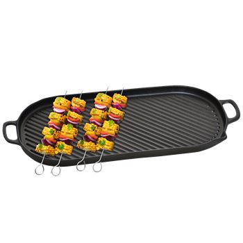 Grillplatta 230x470 mm Ronneby Bruk Maestro svart