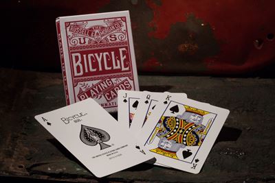Bicycle Poker, Chainless -red