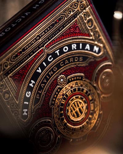 High Victorian Playing Cards - red