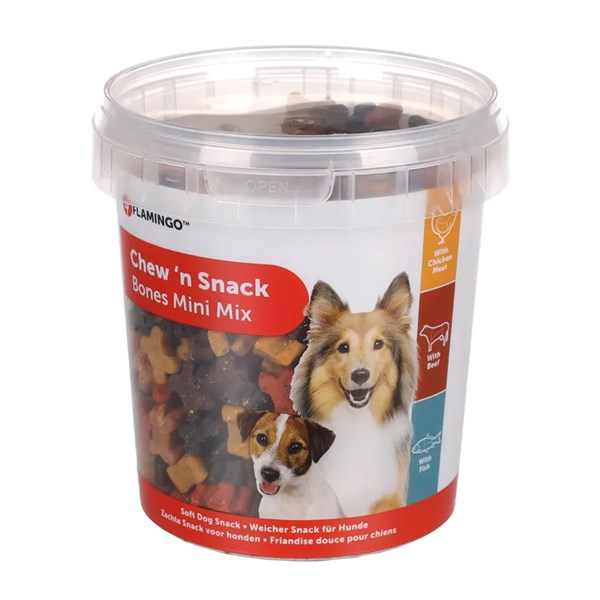 Flamingo Chew´N Snack Bones mini mix 500g