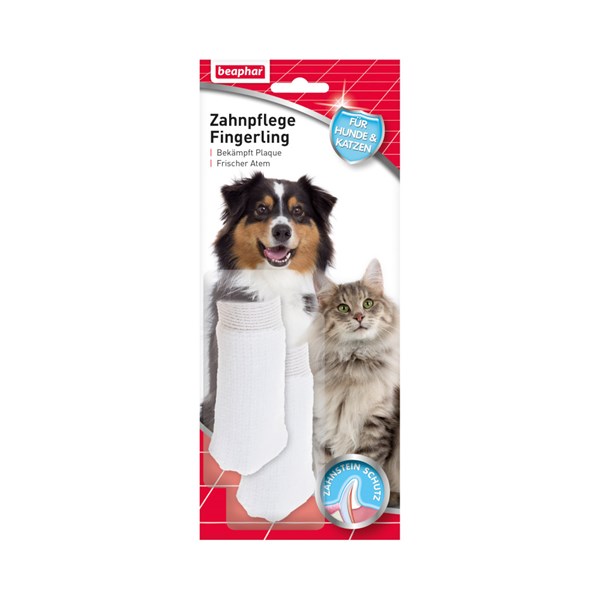 Beaphar Tandborste 2-pack för finger bomull