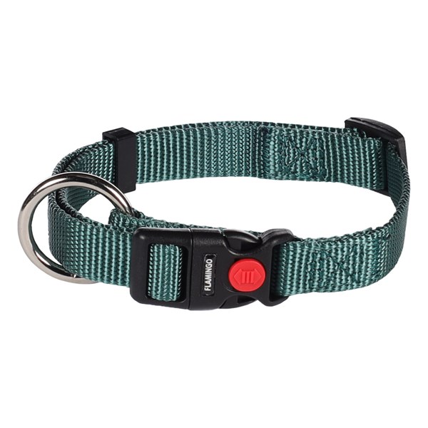 Flamingo Halsband Ziggi mörkgrön S 30-45cm 15mm