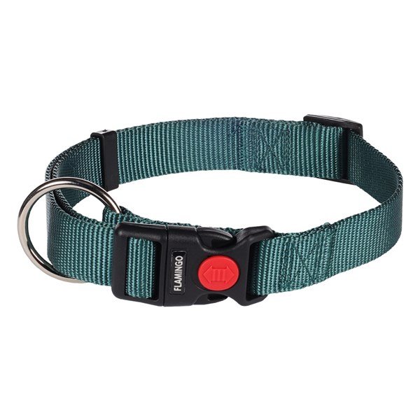 Flamingo Halsband Ziggi mörkgrön L 45-65cm 25mm