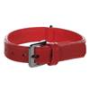 Flamingo Halsband S/M 31-37cm 25mm Denver läder/nitar röd