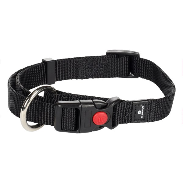 Flamingo Halsband Ziggi svart S 30-45cm 15mm